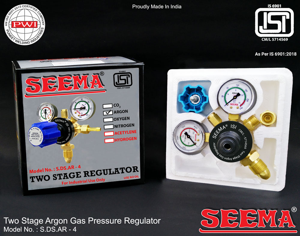 SEEMA Two Stage Argon Gas Pressure Regulator